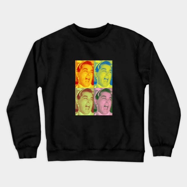 Ray Liotta Laugh mafia gangster movie Goodfellas painting multi-color Crewneck Sweatshirt by xsdni999